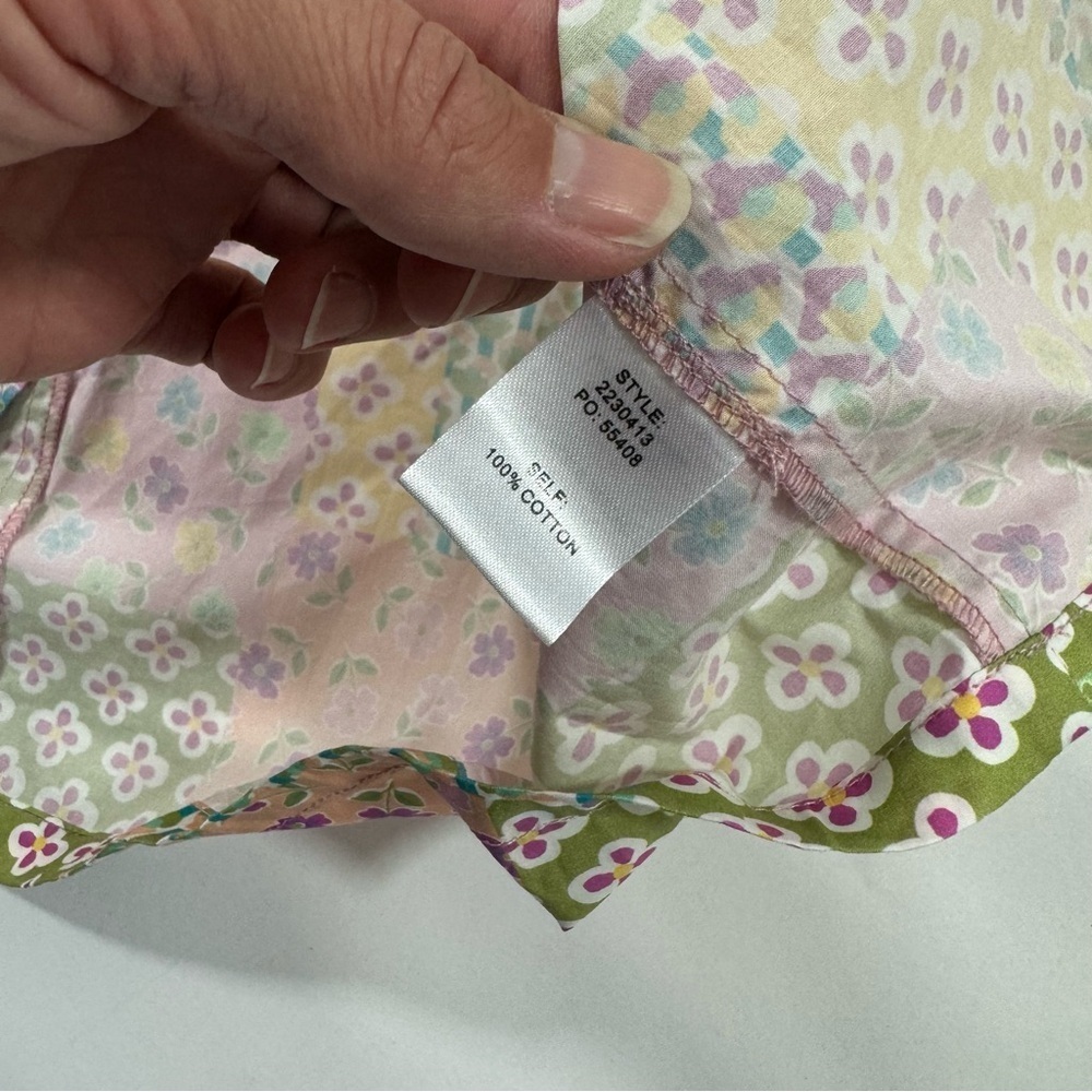 New Current Air Patchwork Flutter Sleeve Top NWT - image 4